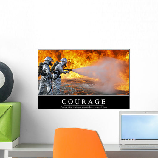 Courage Inspirational Quote and Wall Decal