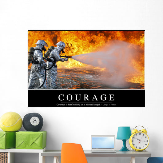 Courage Inspirational Quote and Wall Decal