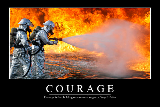 Courage Inspirational Quote and Wall Decal