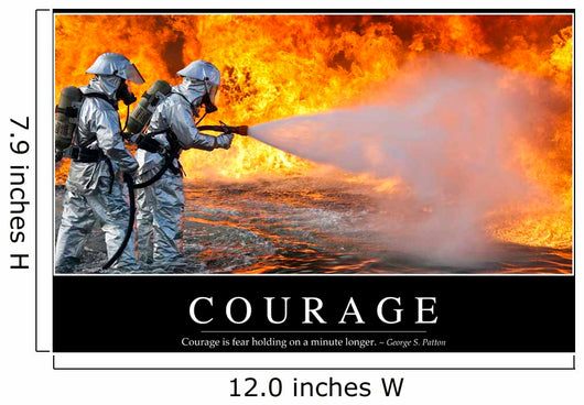 Courage Inspirational Quote and Wall Decal
