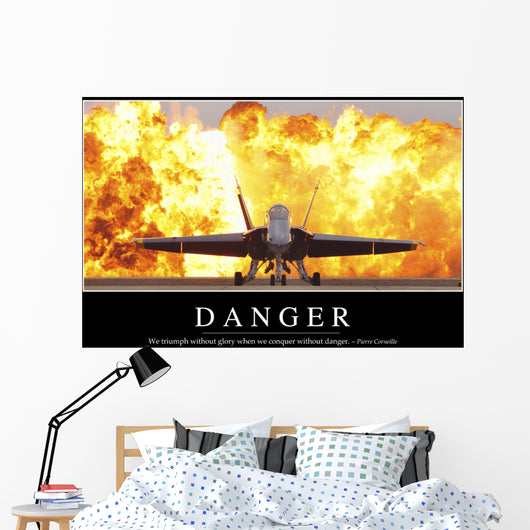 Danger Inspirational Quote and Wall Decal