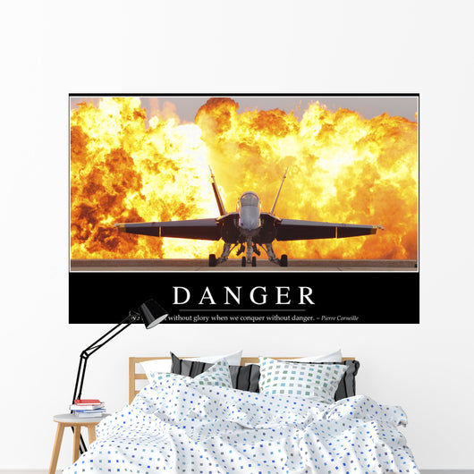 Danger Inspirational Quote and Wall Decal