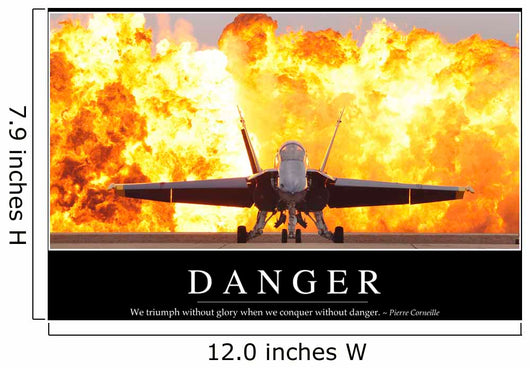 Danger Inspirational Quote and Wall Decal