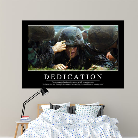Dedication Inspirational Quote and Wall Decal