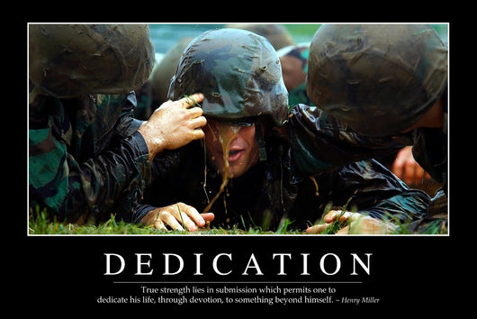 Dedication Inspirational Quote and Wall Decal