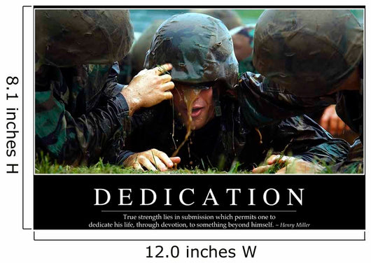 Dedication Inspirational Quote and Wall Decal
