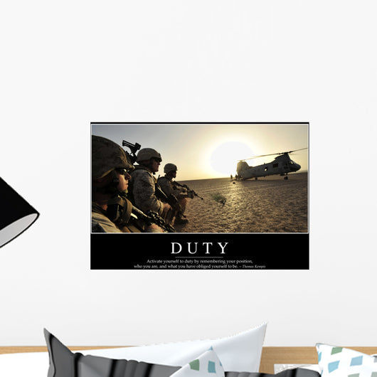 Duty Inspirational Quote and Wall Decal Design 2