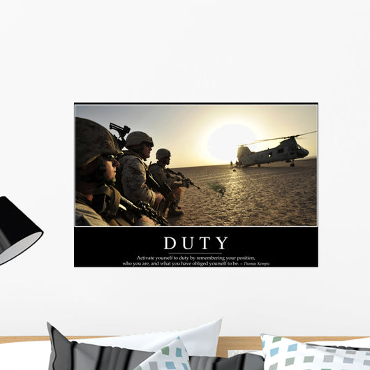 Duty Inspirational Quote and Wall Decal Design 2
