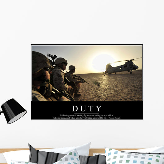 Duty Inspirational Quote and Wall Decal Design 2