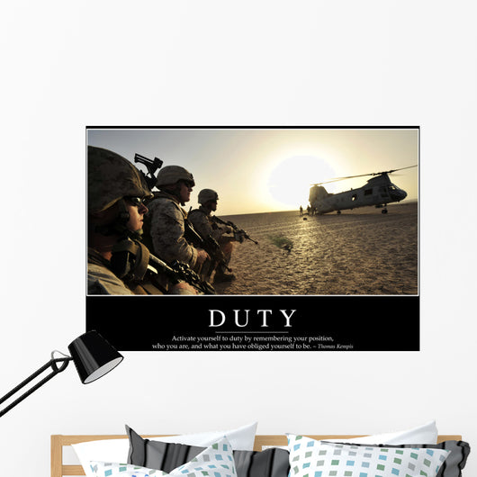 Duty Inspirational Quote and Wall Decal Design 2