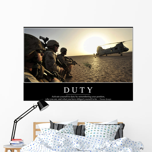 Duty Inspirational Quote and Wall Decal Design 2