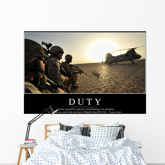 Duty Inspirational Quote and Wall Decal Design 2