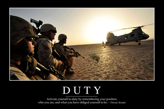 Duty Inspirational Quote and Wall Decal Design 2