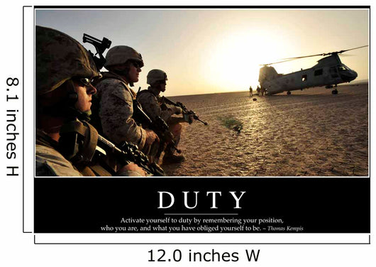 Duty Inspirational Quote and Wall Decal Design 2