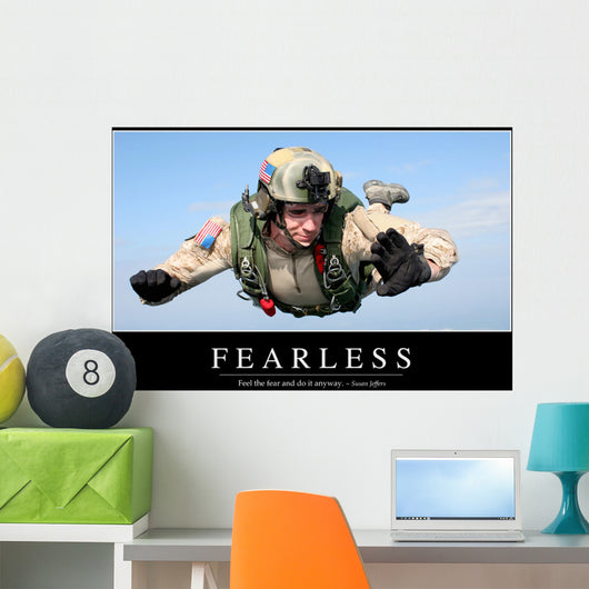 Fearless Inspirational Quote and Wall Decal