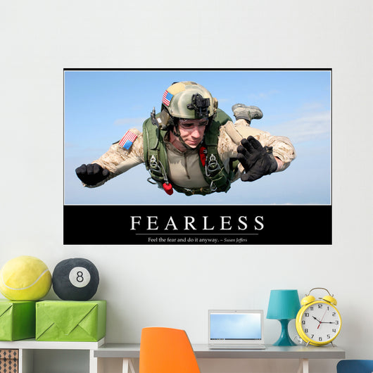 Fearless Inspirational Quote and Wall Decal