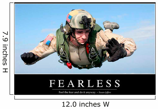 Fearless Inspirational Quote and Wall Decal