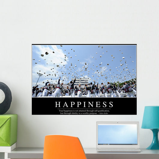 Happiness Inspirational Quote and Wall Decal