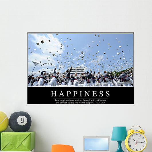 Happiness Inspirational Quote and Wall Decal