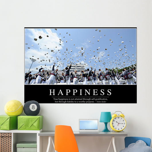 Happiness Inspirational Quote and Wall Decal