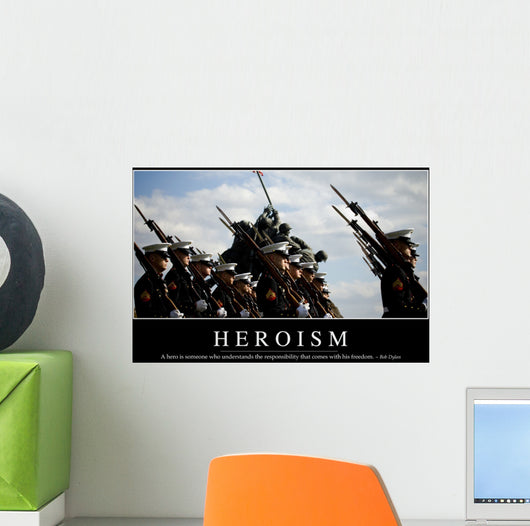 Heroism Inspirational Quote and Wall Decal Design 1