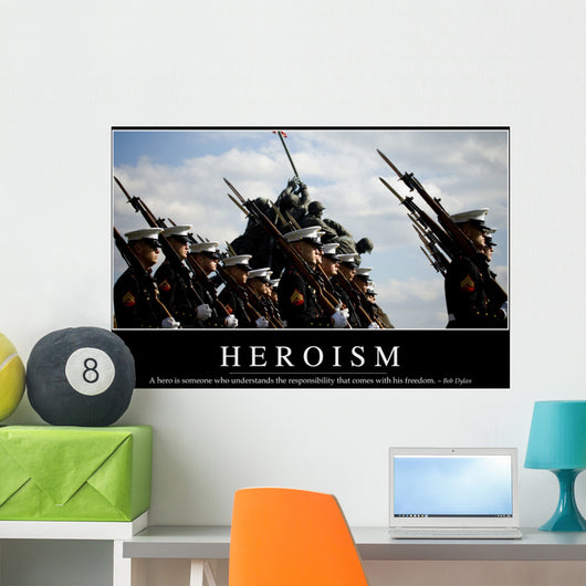Heroism Inspirational Quote and Wall Decal Design 1