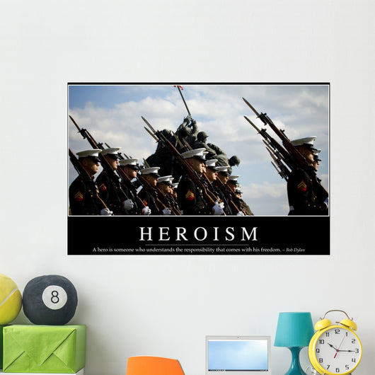 Heroism Inspirational Quote and Wall Decal Design 1