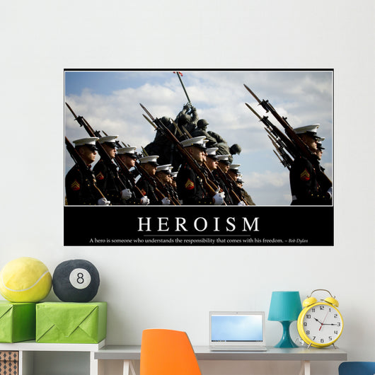 Heroism Inspirational Quote and Wall Decal Design 1