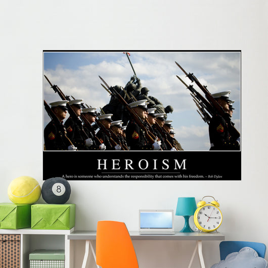 Heroism Inspirational Quote and Wall Decal Design 1