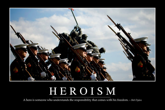 Heroism Inspirational Quote and Wall Decal Design 1
