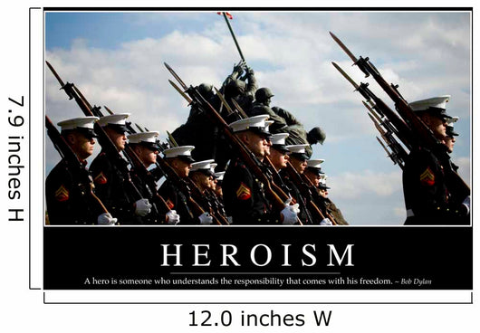 Heroism Inspirational Quote and Wall Decal Design 1