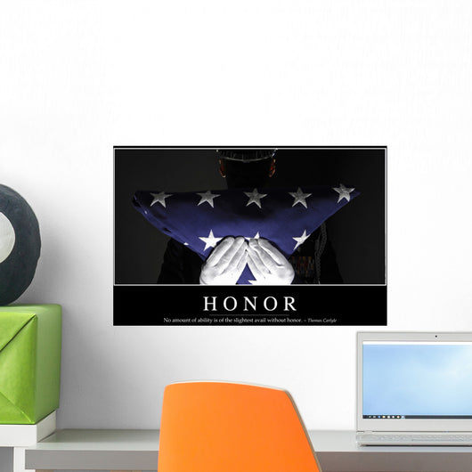 Honor Inspirational Quote and Wall Decal