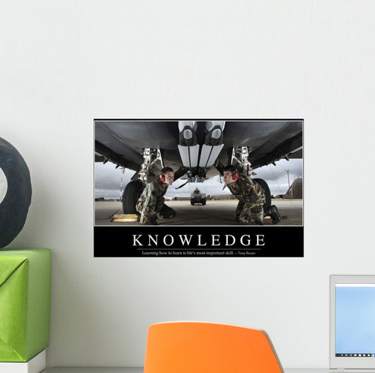 Knowledge Inspirational Quote and Wall Decal