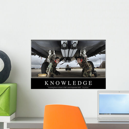 Knowledge Inspirational Quote and Wall Decal