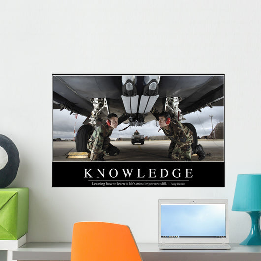 Knowledge Inspirational Quote and Wall Decal