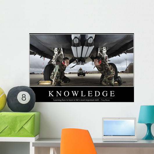 Knowledge Inspirational Quote and Wall Decal
