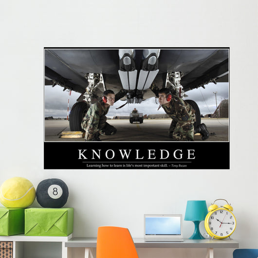 Knowledge Inspirational Quote and Wall Decal