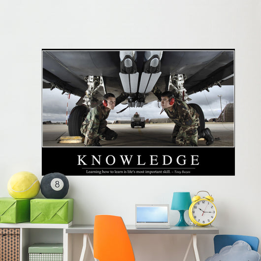 Knowledge Inspirational Quote and Wall Decal