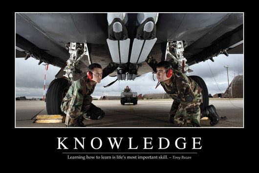 Knowledge Inspirational Quote and Wall Decal