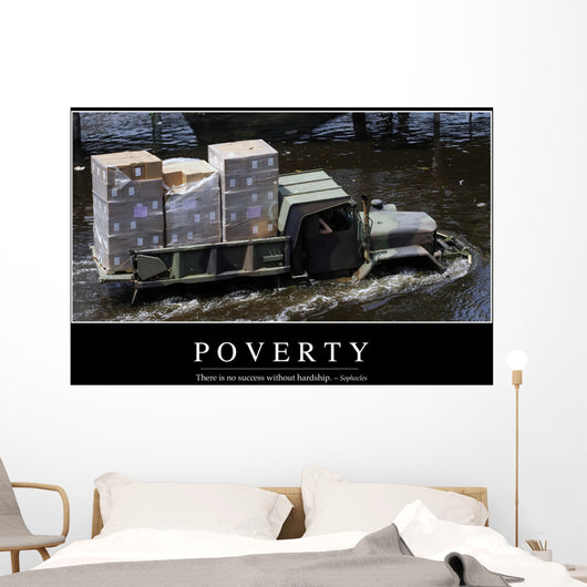 Poverty Inspirational Quote and Wall Decal
