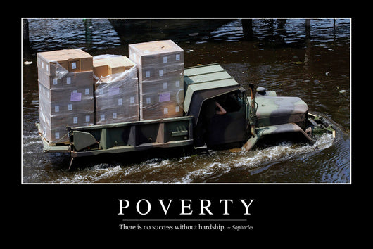 Poverty Inspirational Quote and Wall Decal