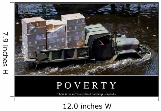 Poverty Inspirational Quote and Wall Decal
