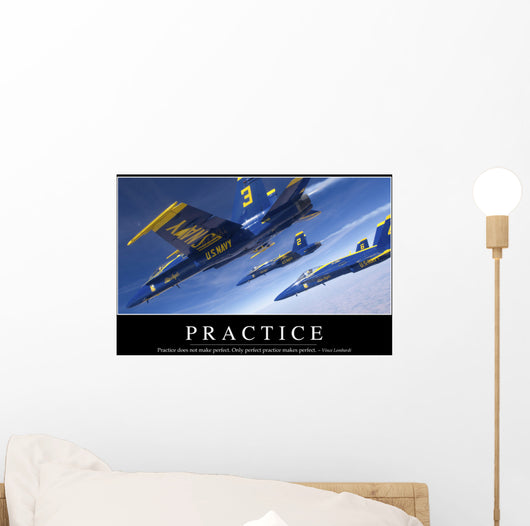 Practice Inspirational Quote and Wall Decal