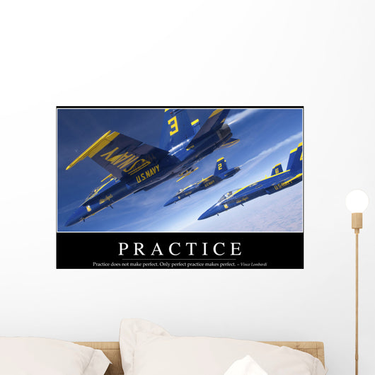 Practice Inspirational Quote and Wall Decal