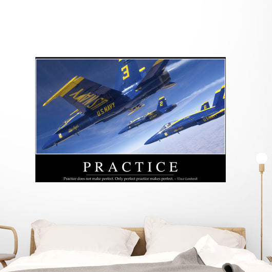 Practice Inspirational Quote and Wall Decal