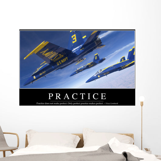 Practice Inspirational Quote and Wall Decal