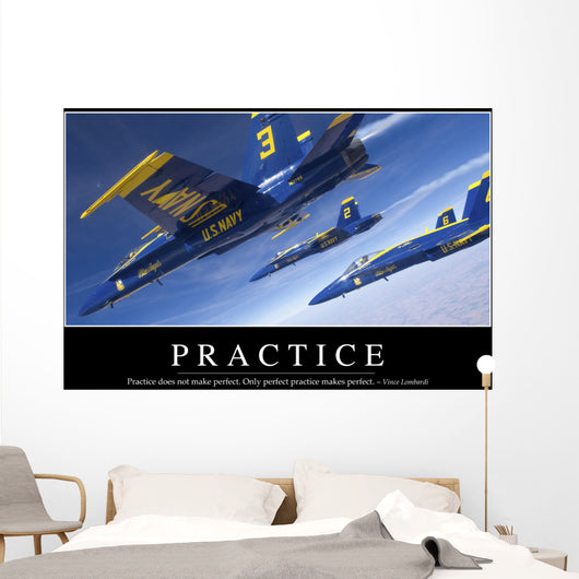 Practice Inspirational Quote and Wall Decal