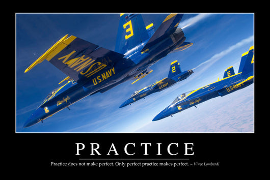 Practice Inspirational Quote and Wall Decal
