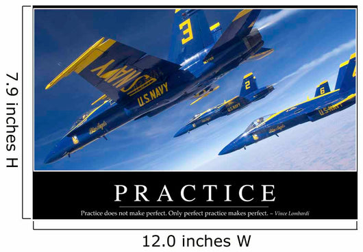 Practice Inspirational Quote and Wall Decal