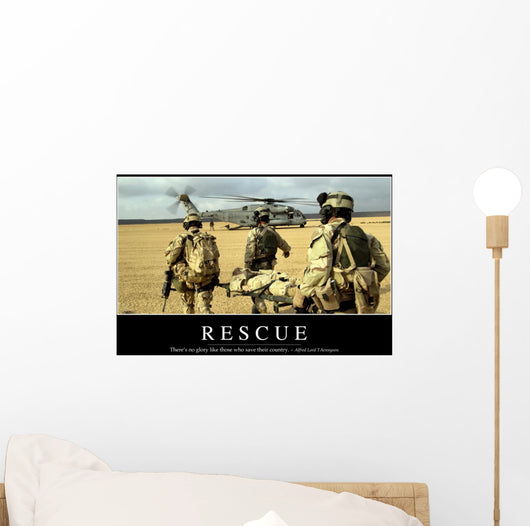Rescue Inspirational Quote and Wall Decal Design 1